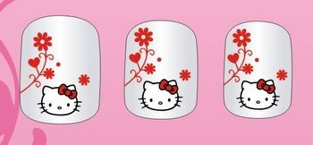 Uñas Decoradas Hello Kitty para Chicas