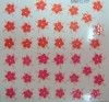 Pegatinas de flores naranjas u fushia para uñas