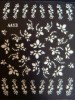 Pegatinas con flores blancas 3D para uñas