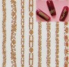 Pegatinas en dorado tipo cadena para uñas