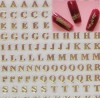 Pegatinas en dorado de letras para uñas
