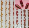 Pegatinas en forma de tiras en dorado para uñas
