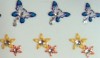 Pegatinas de corazones y mariposas para uñas