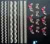 Pegatinas con encaje y piedras