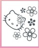 Tatuaje en Negro con Hello Kitty y Flores