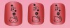 Uñas Bellas en Rojo y Negro Hello Kitty