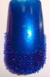 Manicura Caviar en Azul Bluejean